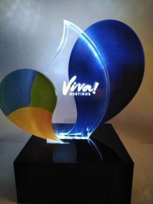Trofeu Personalizado de LED Viva